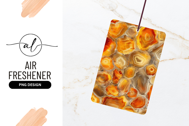 Orange Agate Slices Background Material Air Freshener Png