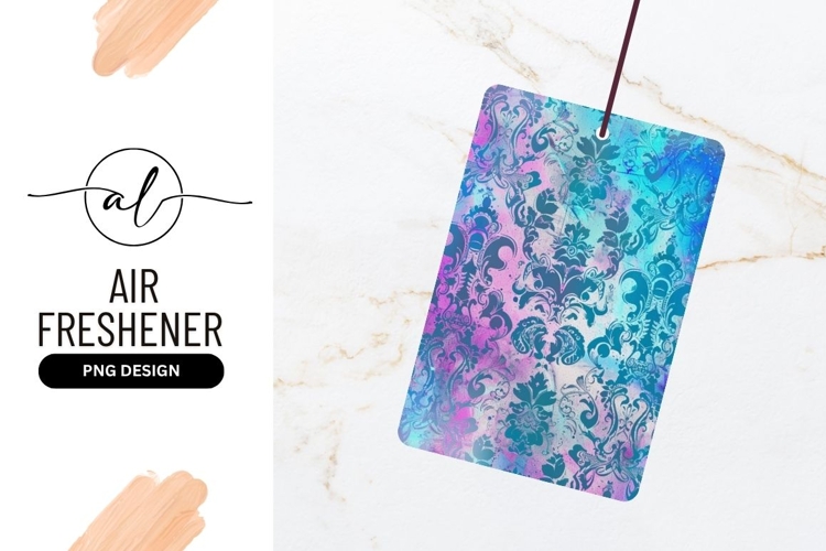 Colorful Damask Pattern With Spray Paint Texture