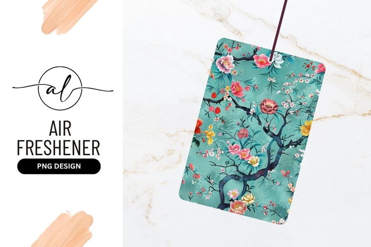 Elegant Floral Pattern With Teal Background