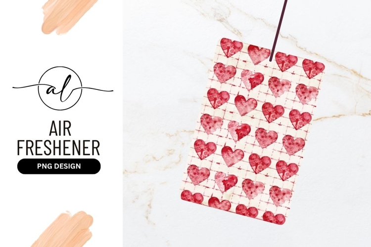 Red Watercolor Hearts Seamless Pattern Background