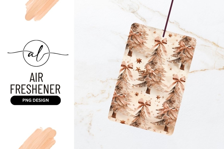 Rose Gold Christmas Trees with Bows and Star Decorations