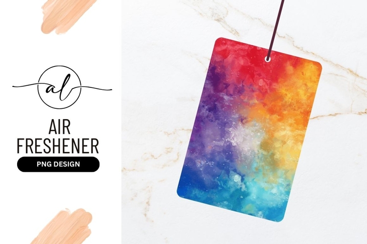 Abstract Watercolor Blend of Red Orange Yellow Purple Blue