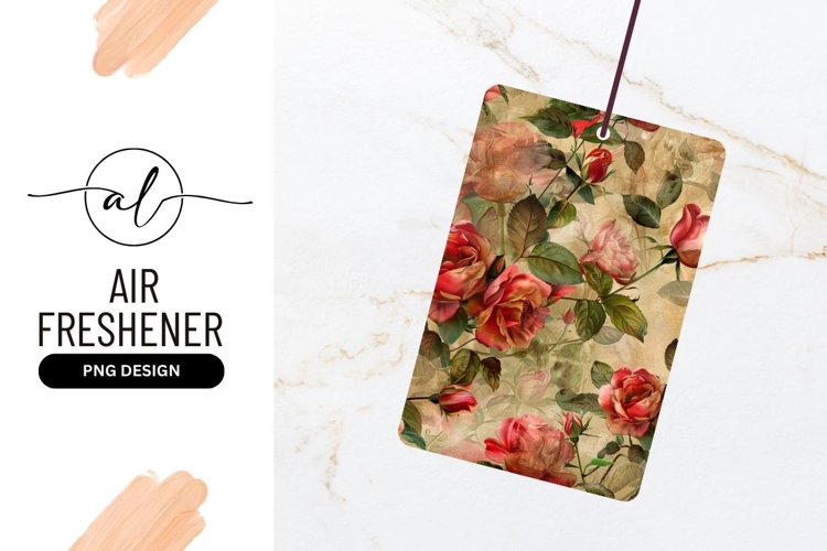 Vintage Rose Floral Pattern with Red and Pink Blooms