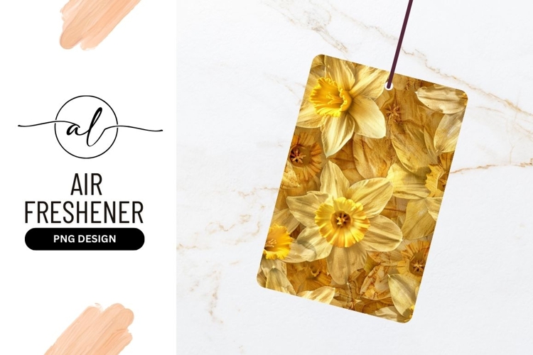 Yellow Daffodils Floral Pattern with Textured Petals