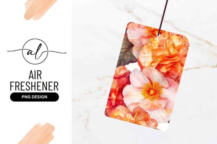 Orange And Pink Begonia Flower Closeup Air Freshener