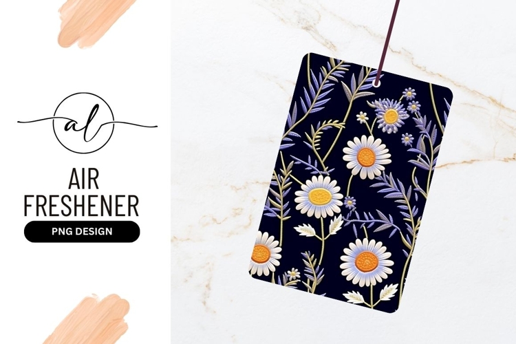 Daisy Flowers Seamless Pattern Air Freshener Png