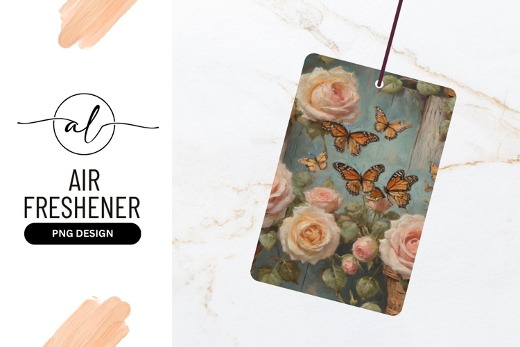 Butterflies And Roses Vintage Style Painting
