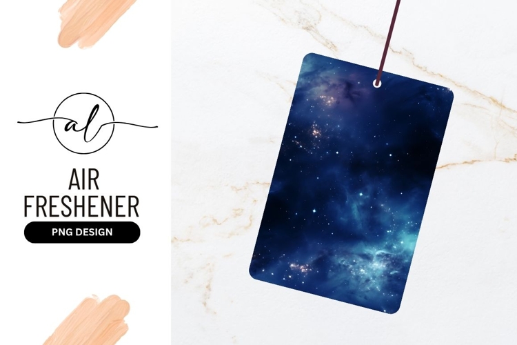 Deep Blue Space Scene with Stars and Nebulae Illustration