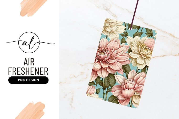 Floral Pattern Pink And White Dahlias