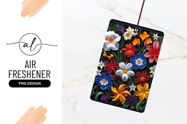 Colorful Paper Flowers and Greenery on Black Background