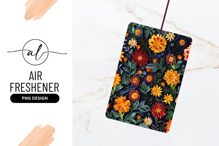 Paper Flowers and Leaves in Yellow Orange and Green Floral