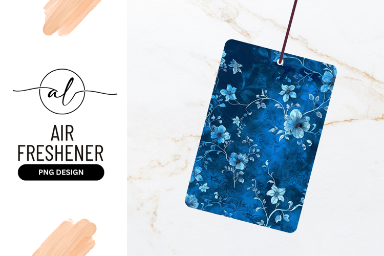 Blue Floral Pattern Delicate Ornamental Air Freshener
