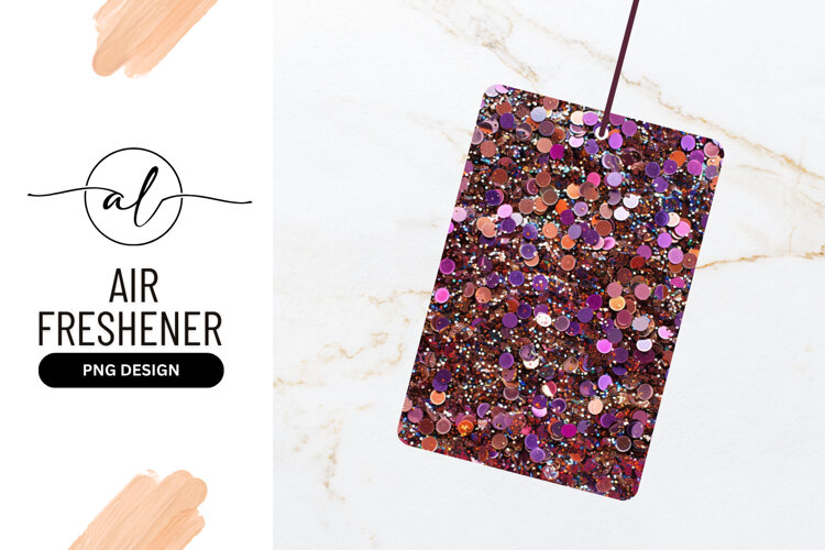 Festive Purple And Bronze Glitter Confetti Background example image 1