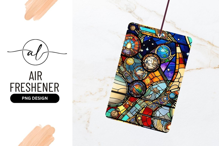 Celestial Stained Glass Galaxy And Planetarium Air Freshener