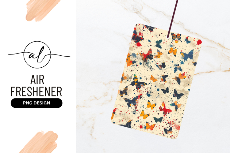 Colorful Butterfly Illustration with Splatter Effect