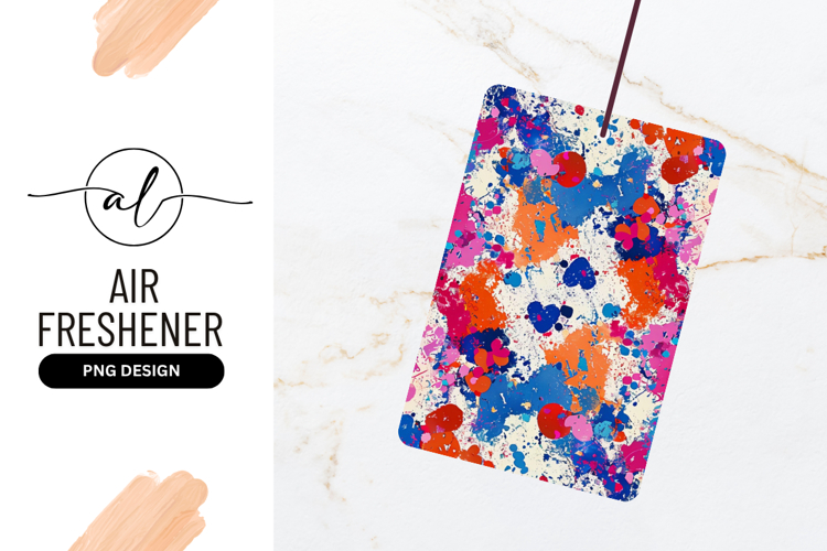 Abstract Colorful Splatter Paint Pattern