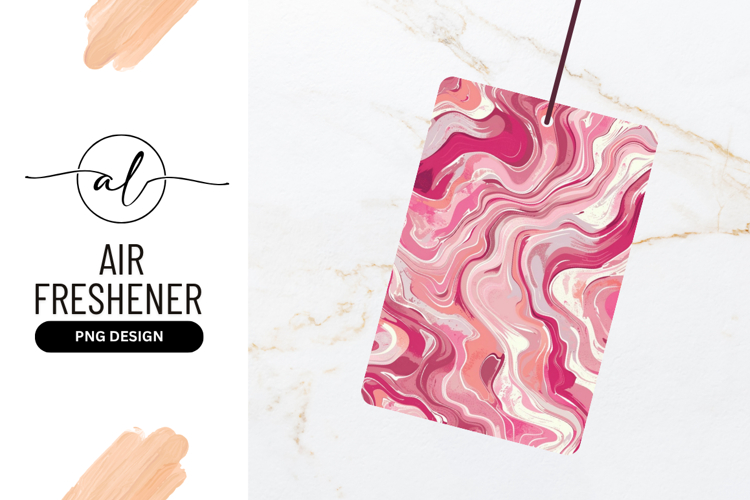 Swirling Pink and White Marble Texture Abstract Background