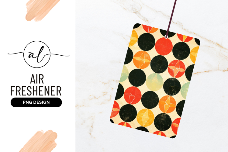 Abstract Geometric Pattern with Circles and Diamond Shapes