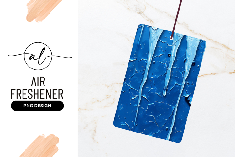 Dripping Liquid Texture Blue Background Air Freshener