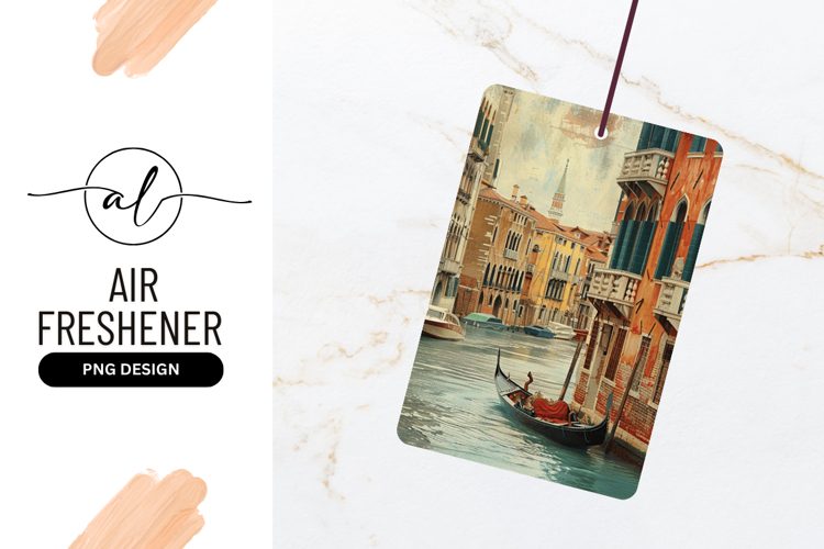 Venice Canal Gondola Artistic Impression Italy Air Freshener