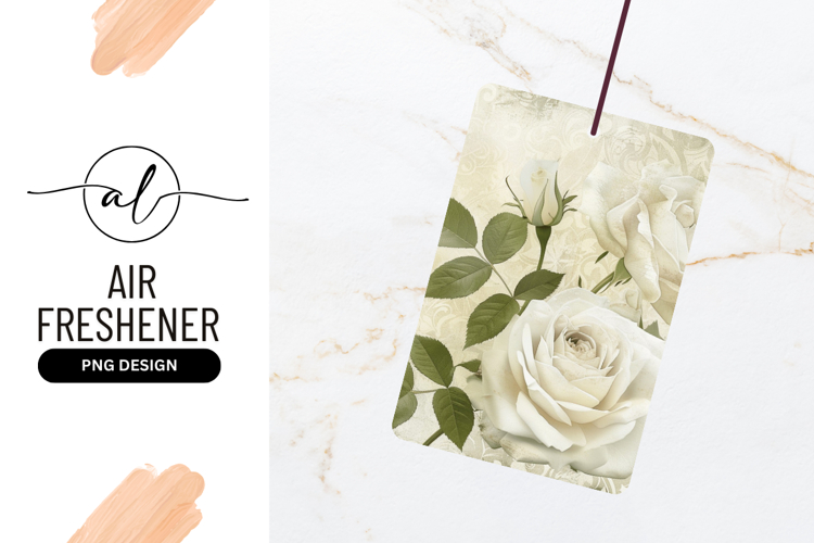 Elegant White Roses Air Freshener Png Image