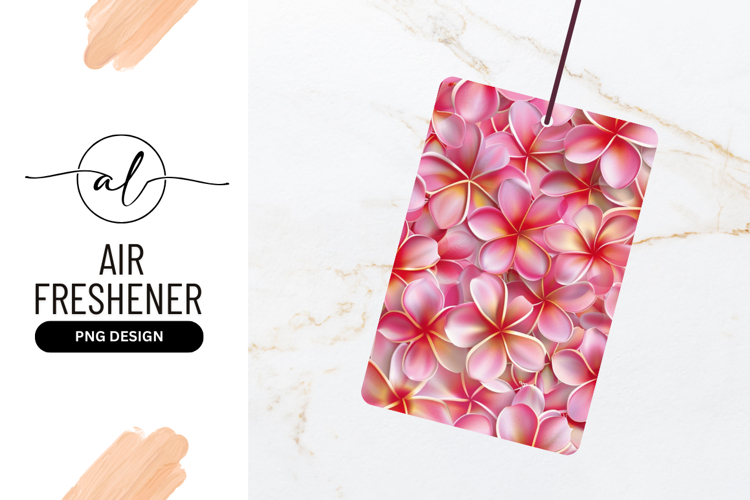 Pink Plumeria Blossom Floral Design Air Freshener Png