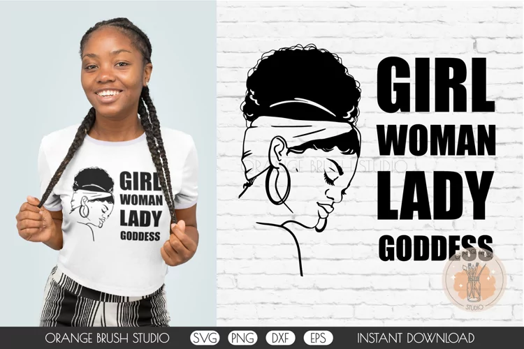 African American Woman SVG Black Girl Cut File