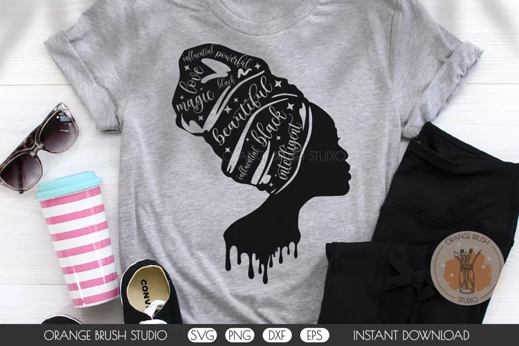 Afro Nubian Queen SVG Headwrap Black Girl