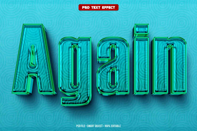 Again 3D editable text effect