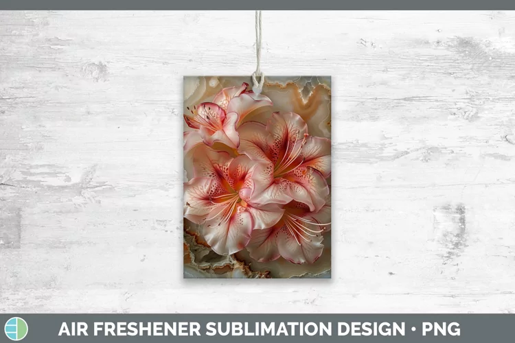 Agate Flowers Azalea Air Freshener Sublimation Car Freshener