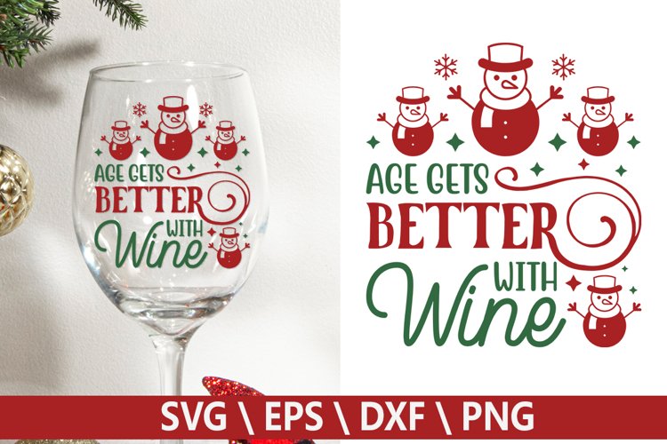 Christmas Wine Svg Image 18