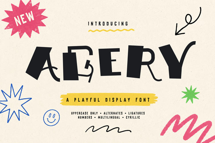 AGERY Playful Display Font