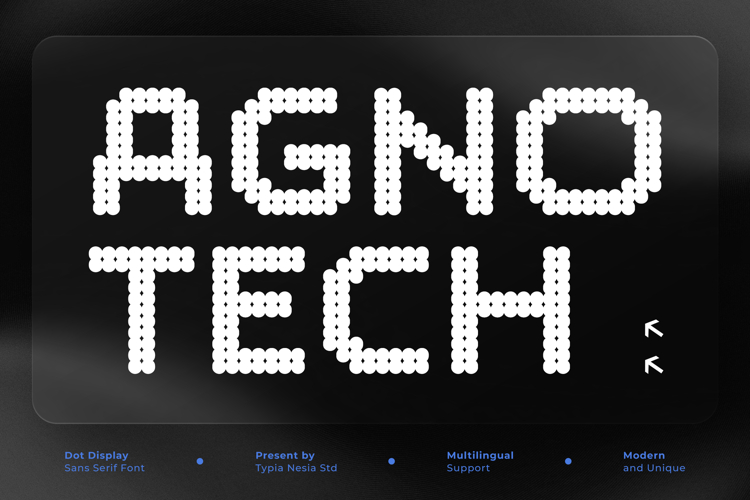 Agnotech - Modern Futuristic Dot Pixel Sans Font example image 1