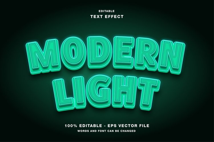 Modern Light - Editable Text Effect