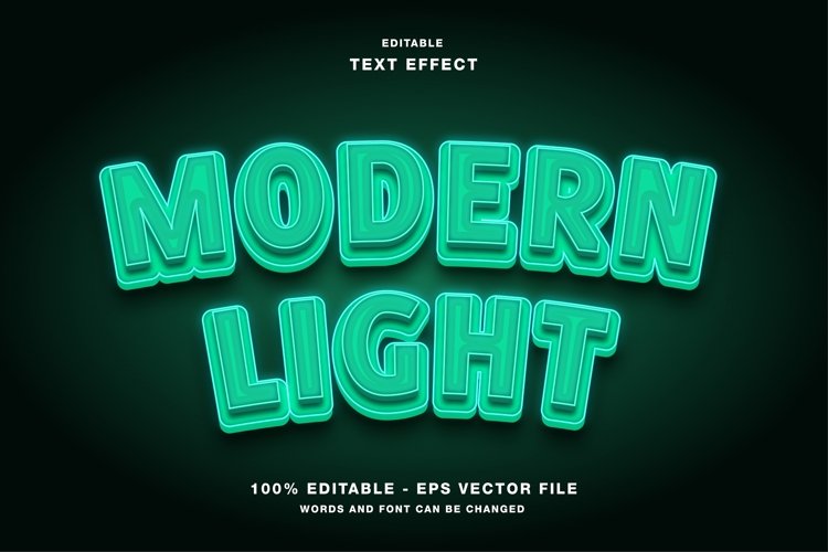 Modern Light - Editable Text Effect example image 1