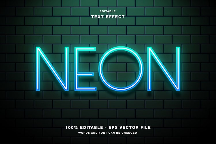 Neon - Editable Text Effect example image 1