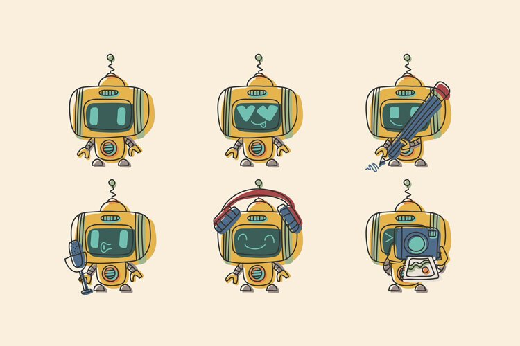 AI Avatar Joy 6 Robot Illustrations example image 1