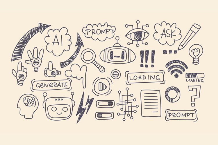 AI Interface Whimsy 31 Hand Drawn Icons example image 1