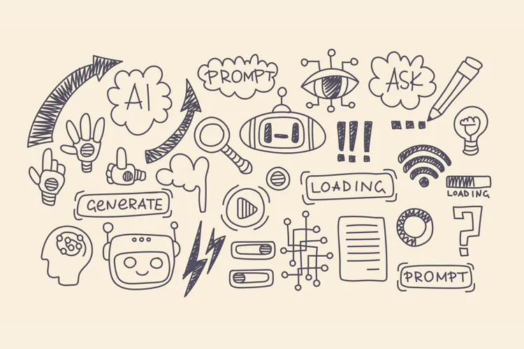 AI Interface Whimsy 31 Hand Drawn Icons