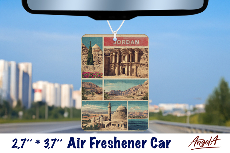 Car Air Freshener sublimation Vintage collage Retro Jordan