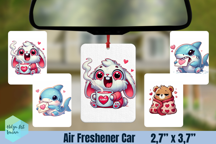 Air Freshener Car | Valentines sublimation