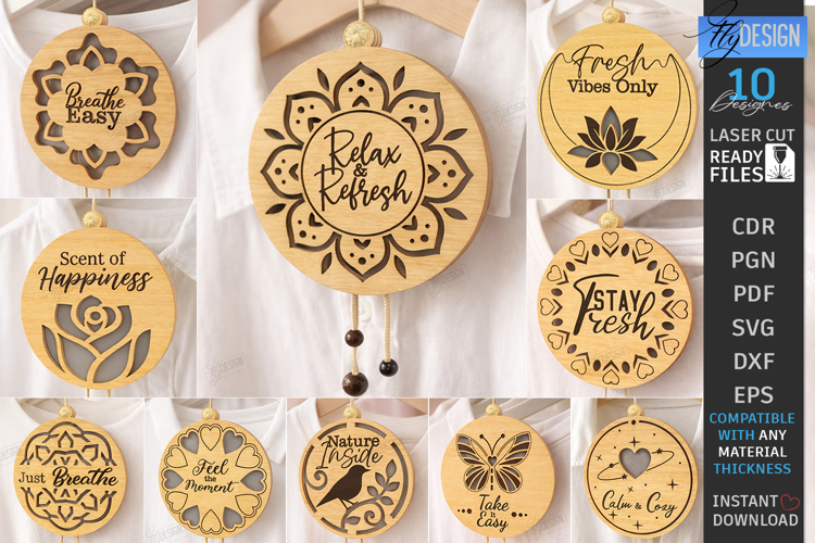 Air Freshener Laser Cut Bundle | Car Charms | Hanging Decor