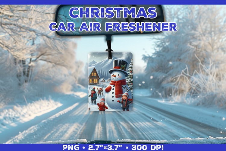 Christmas Car Air Freshener Sublimation Design Template PNG