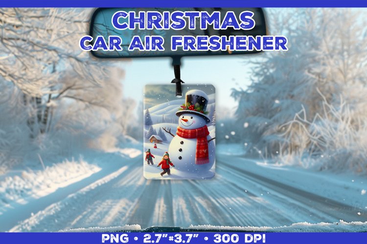 Christmas Car Air Freshener Sublimation Design Template PNG