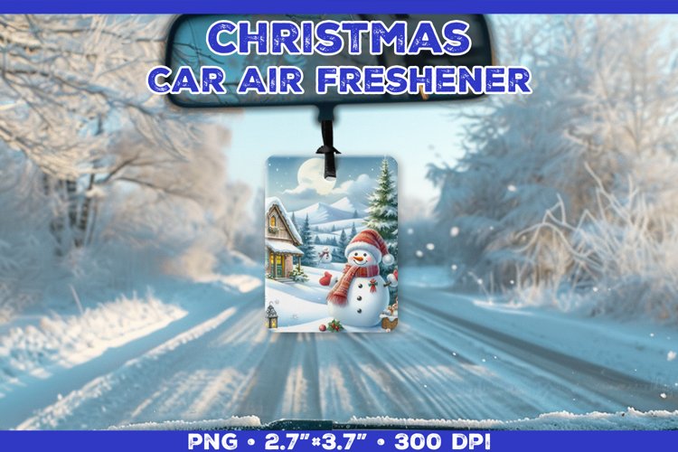 Christmas Car Air Freshener Sublimation Design Template PNG