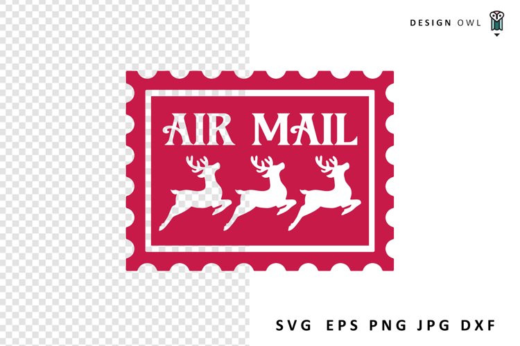 Air Mail - Christmas Stamp SVG