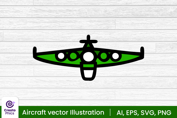 Aircraft vector illustration | airplane clipart SVG