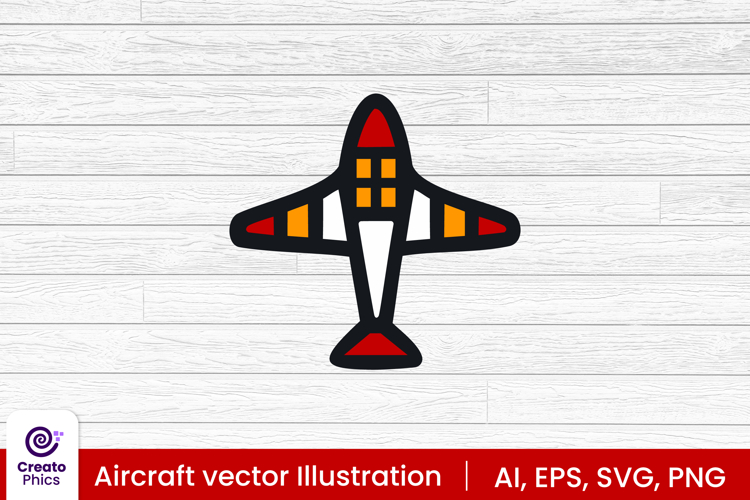 Aircraft vector illustration | airplane clipart SVG