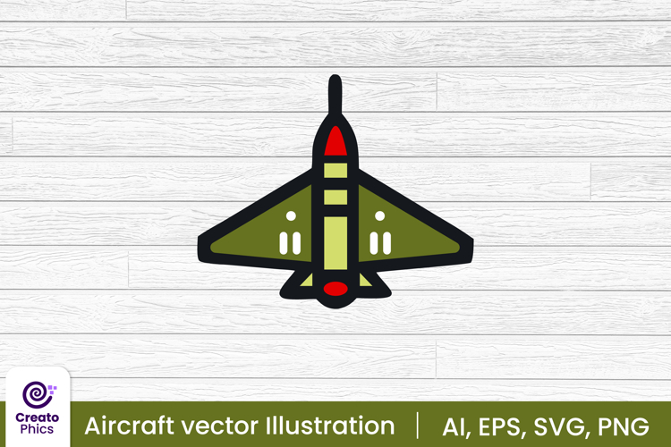 Aircraft vector illustration | airplane clipart SVG