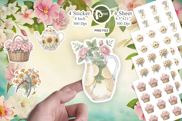 Airy Sun-Drenched Garden Sticker